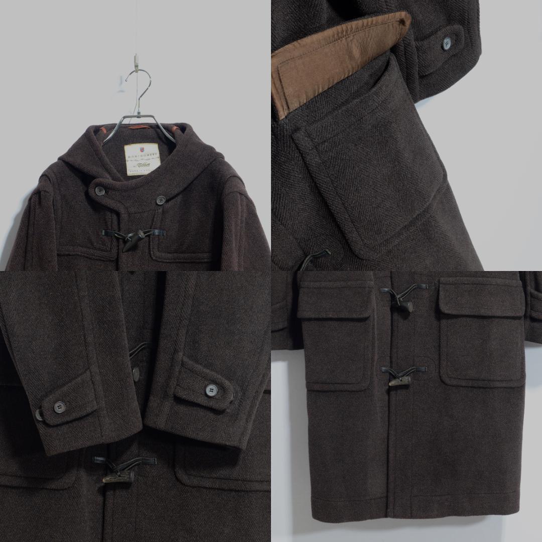 極上品 チベット社 ムーアブルックカットパイル ダッフルコート 杢茶 36