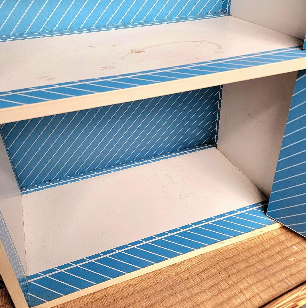 【昭和レトロ】レトロポップ3段収納(ブルー)