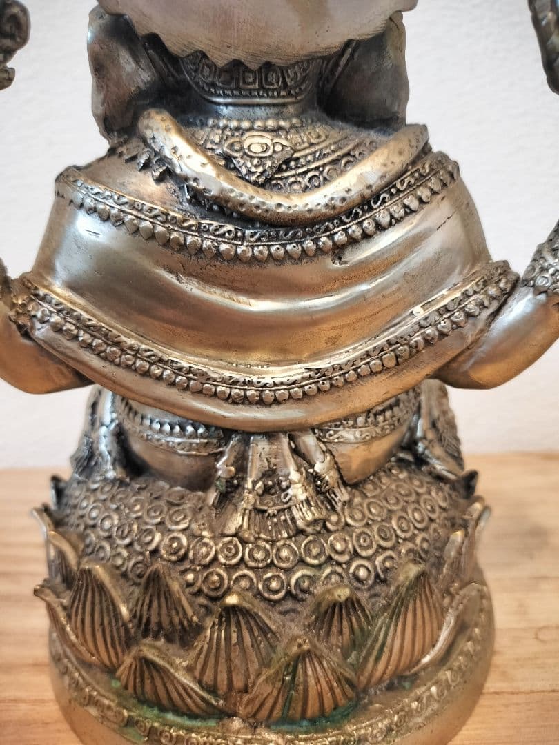 35年前に著名人から頂いた★大きめ真鍮ガネーシャ　商売繁盛　学問の神