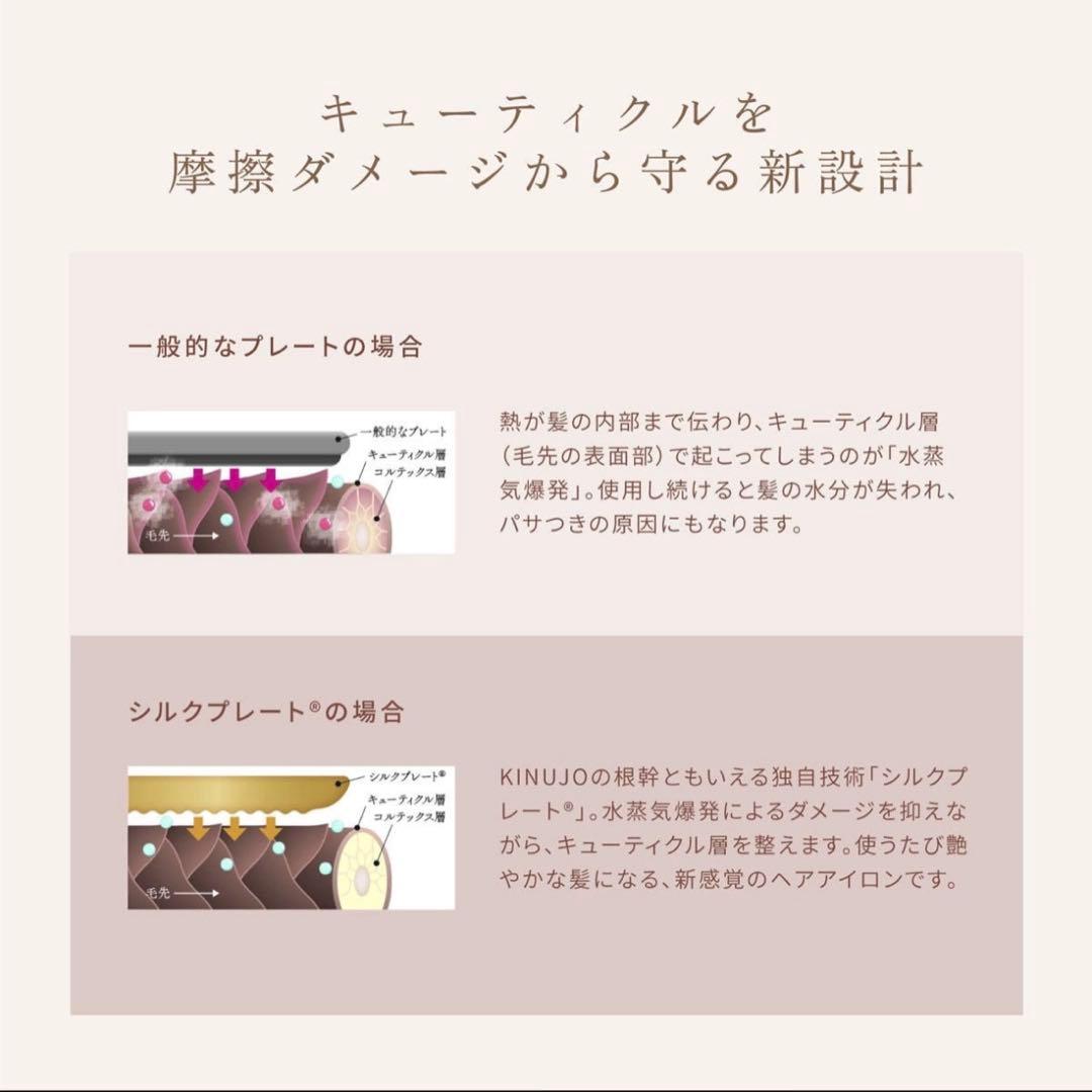 KINUJOU ストレートヘアアイロン ホワイト