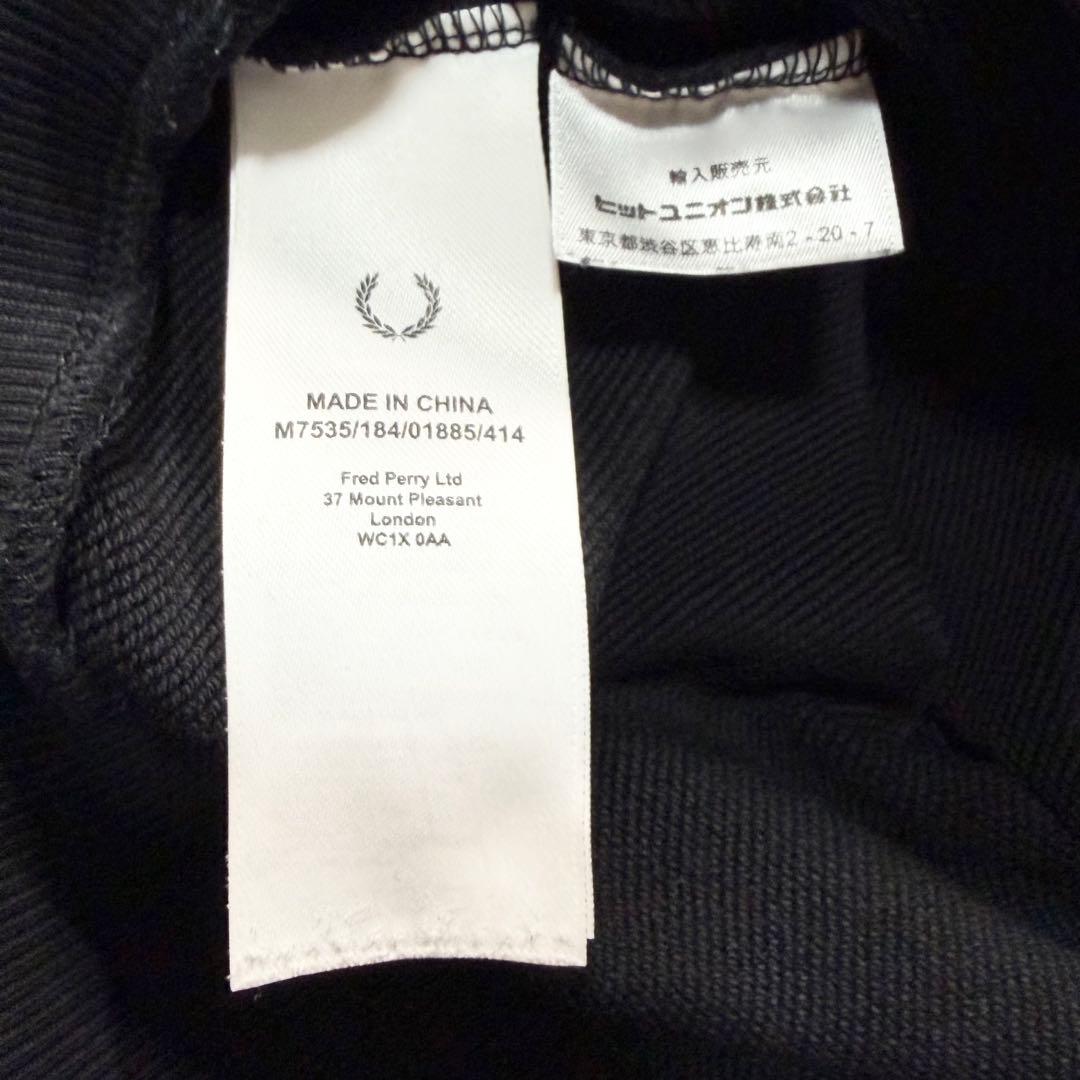 ✨ぞぞ✨フレッドペリー　スウェット　ティップライン　ブラック　M