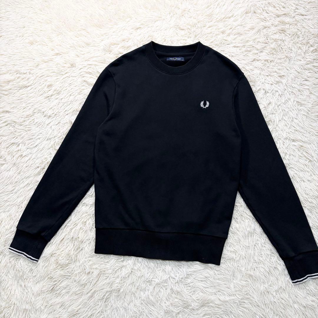✨ぞぞ✨フレッドペリー　スウェット　ティップライン　ブラック　M