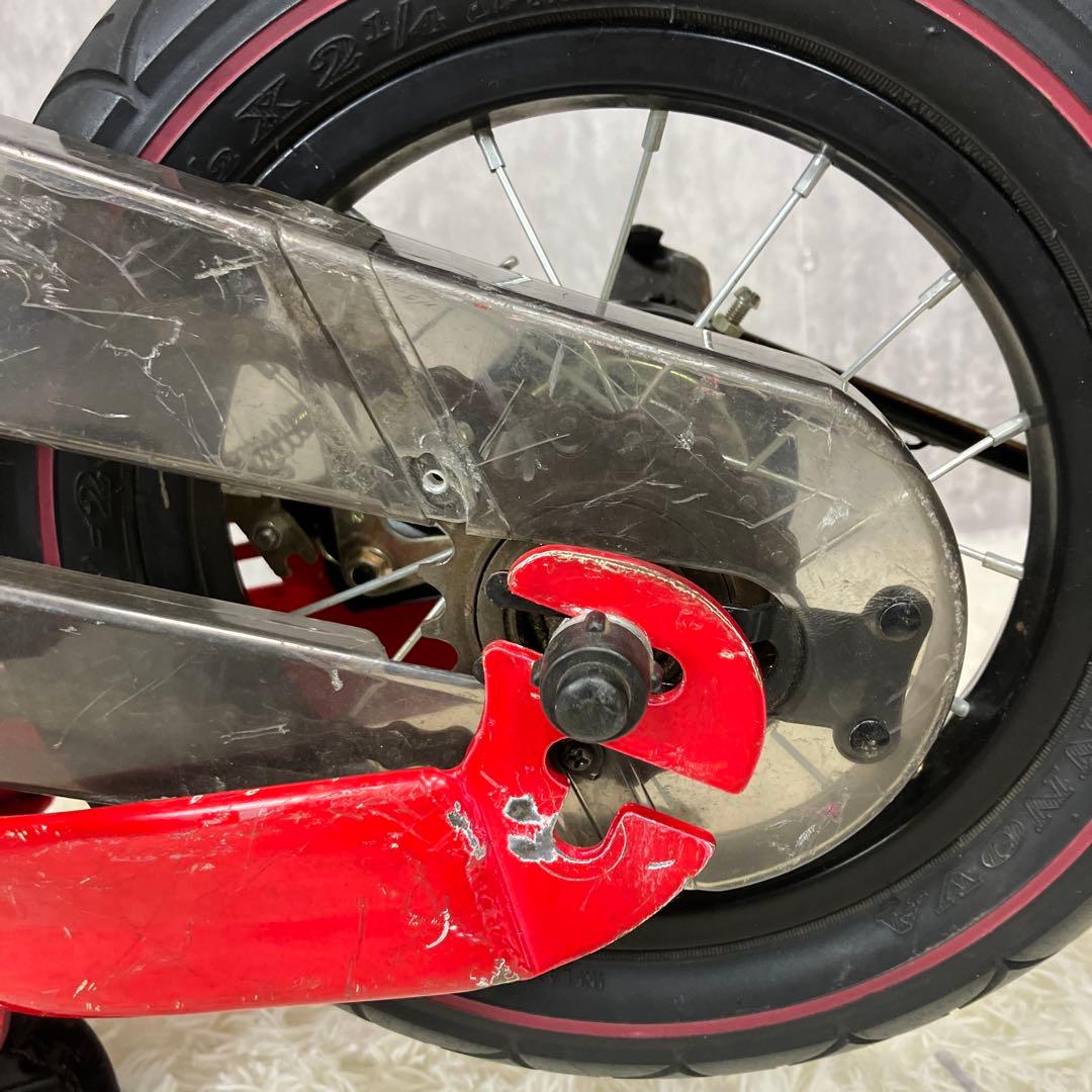 【良品】へんしんバイク　12インチ　赤　スタンド付き