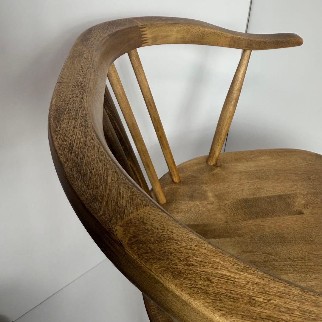 美品　関家具　ロメリア ダイニングチェア（ナチュラル） アームチェア