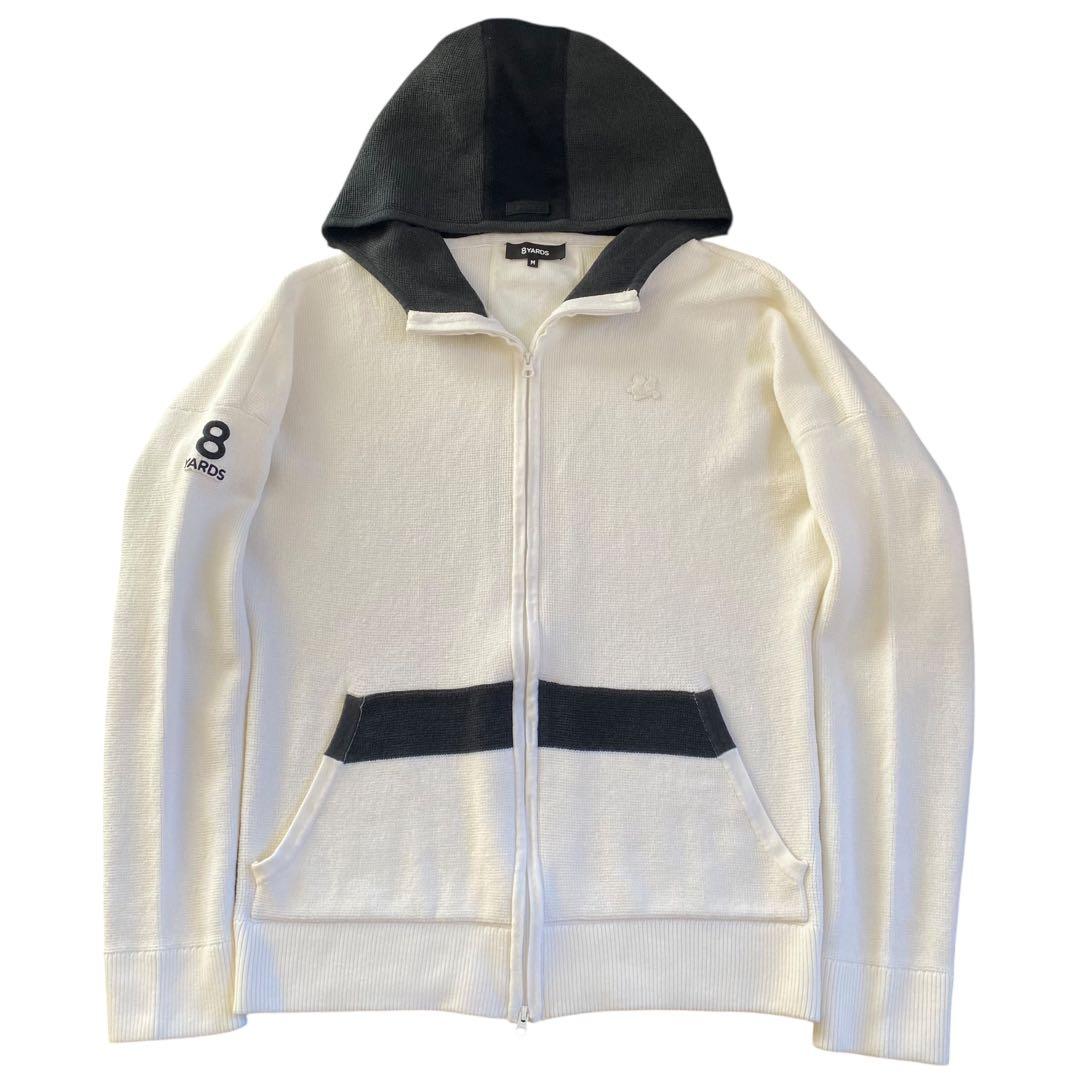 美品　8YARDS ハチヤーズ パーカー ニット ジップ フード ゴルフウェア