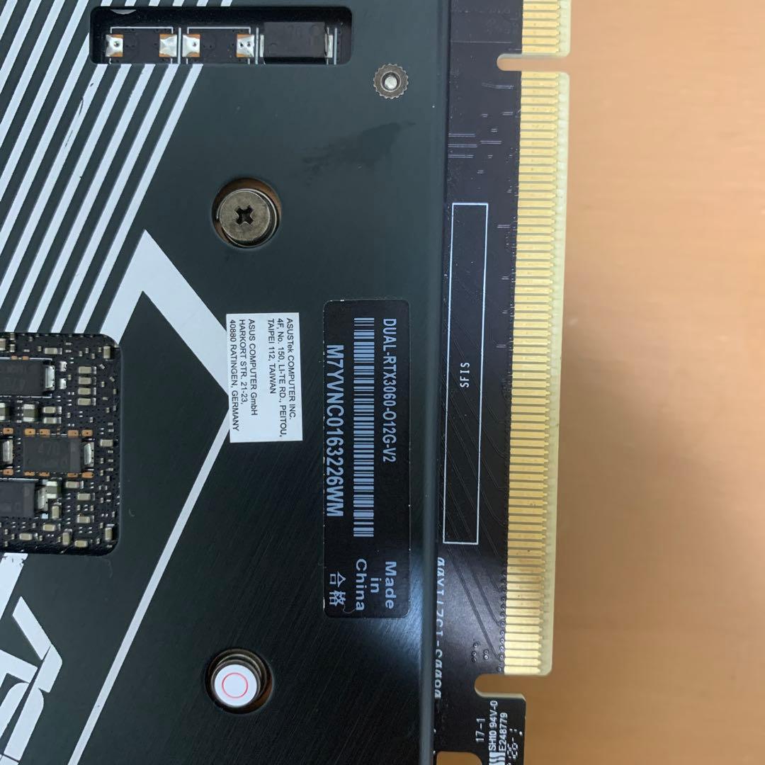 ASUS RTX3060 12GB 動作確認済み FurMarkテスト済