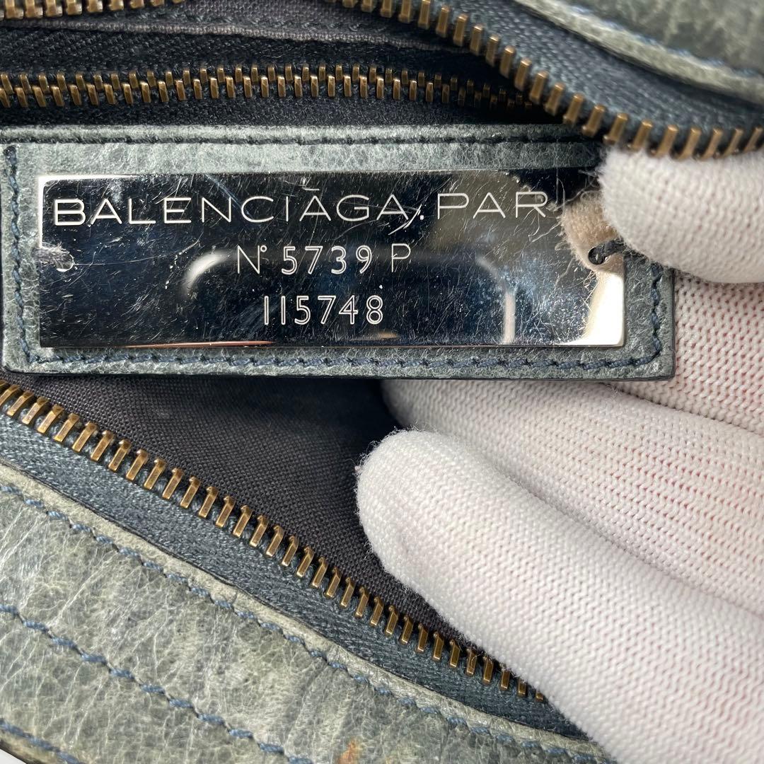 バレンシアガ　ハンドバッグ　ショルダーバッグ　2way レザー　グリーン