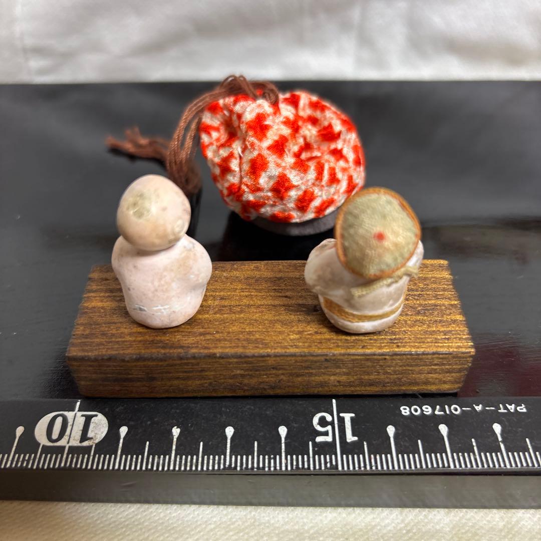 アンティーク、はいはい人形、童子こま犬、達磨ガラスケース大正昭和初期まとめて