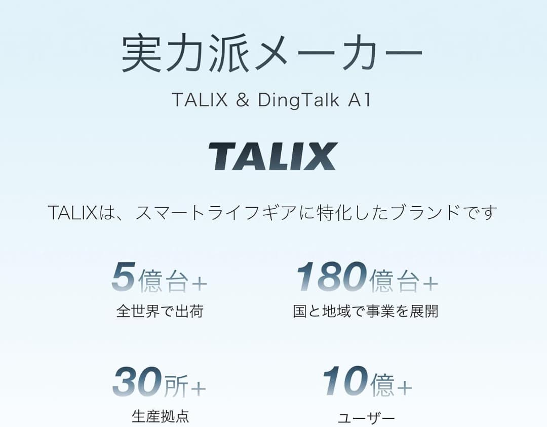 TALIX DingTalk A1 AIアシスタント ボイスレコーダー 翻訳