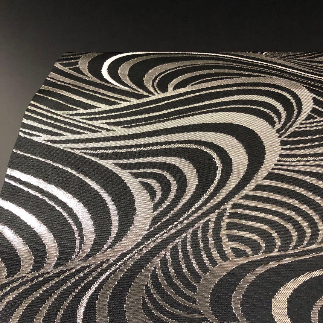 SO-750 名古屋帯 名古屋仕立て 六通 九寸 正絹 モダン 波 渦