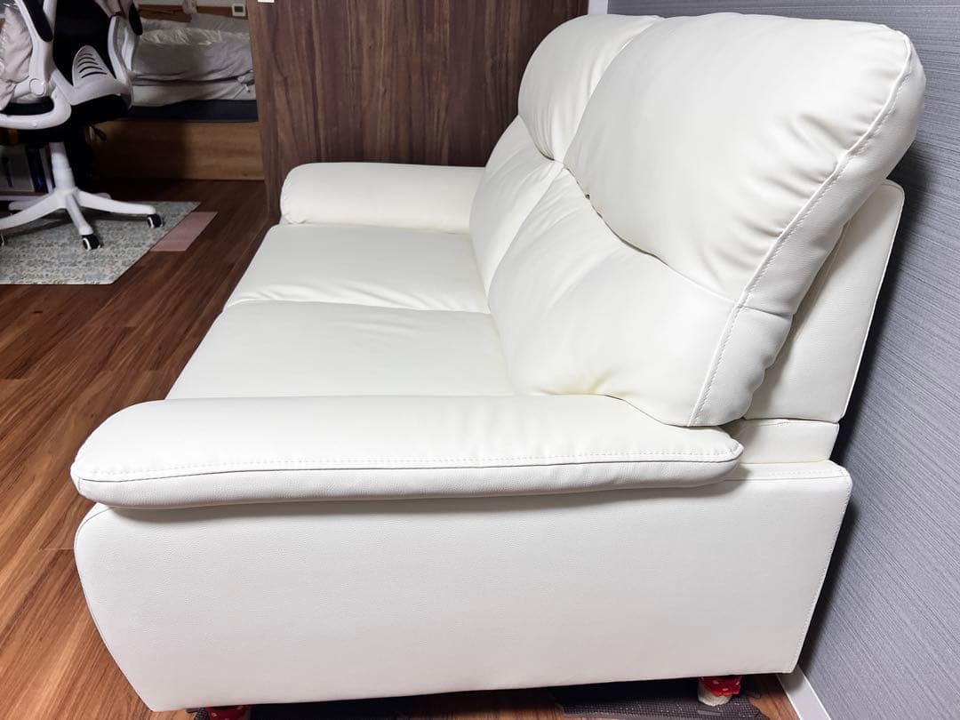 ニトリ 合成皮革 2人掛けソファ