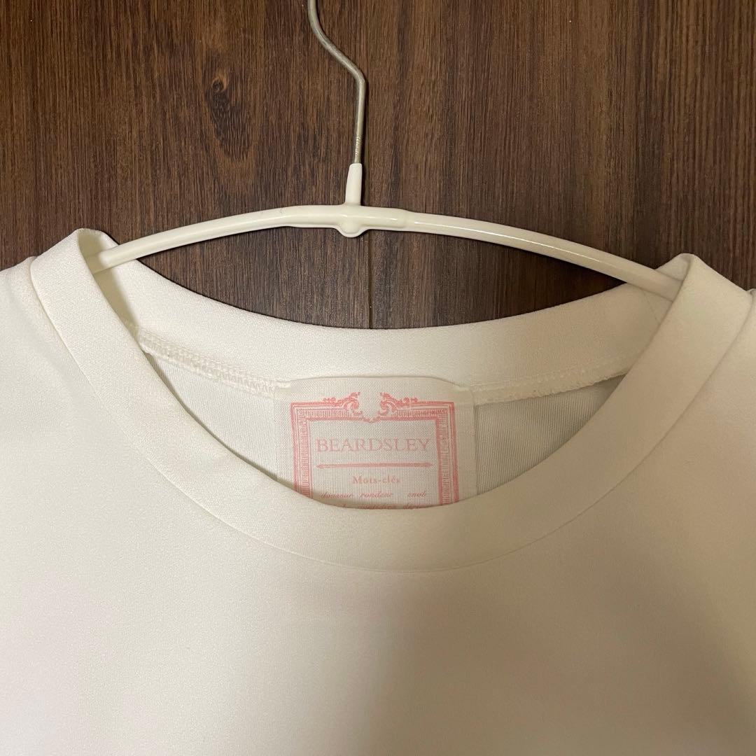 美品★ BEARDSLEY ビアズリー Tブラウス ホワイト