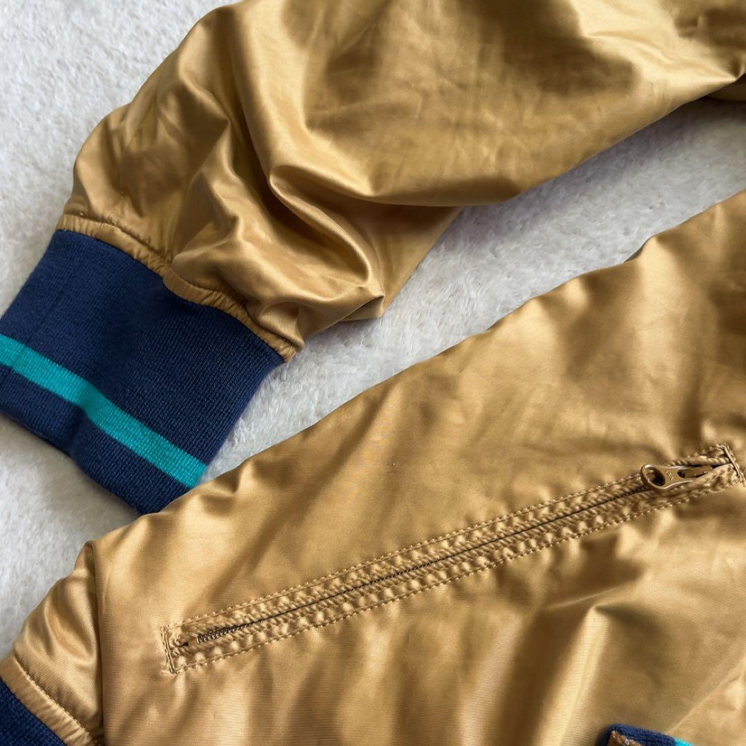 美品　パーリーゲイツ　リバーシブル　スニード　ゴールド　キャメル　フリース XL
