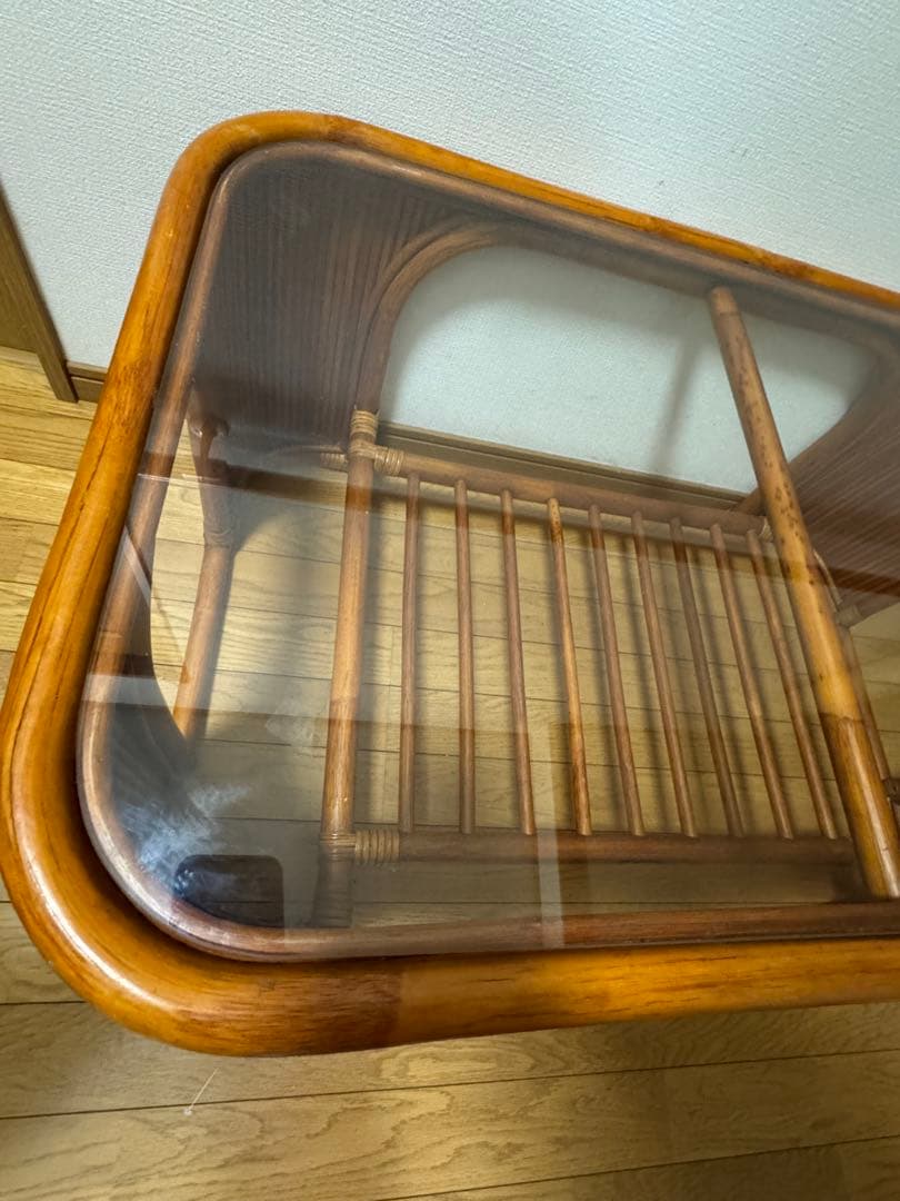 Oliver ラタン座卓 レトロ　ヴィンテージ　センターテーブル