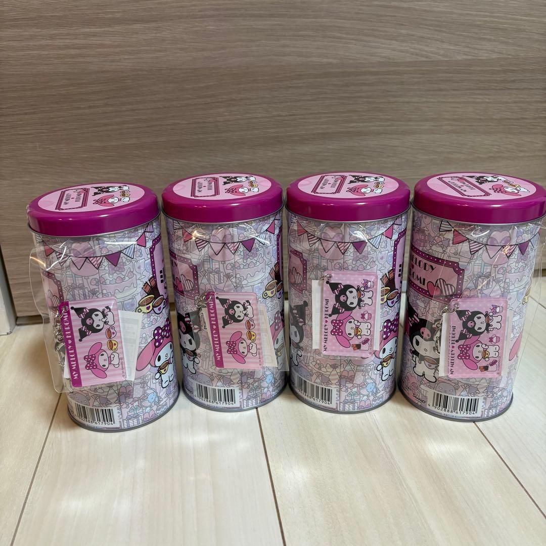 イオン限定　森永製菓ミルクココアスティック　マイメロ　クロミ　コラボ缶　4個