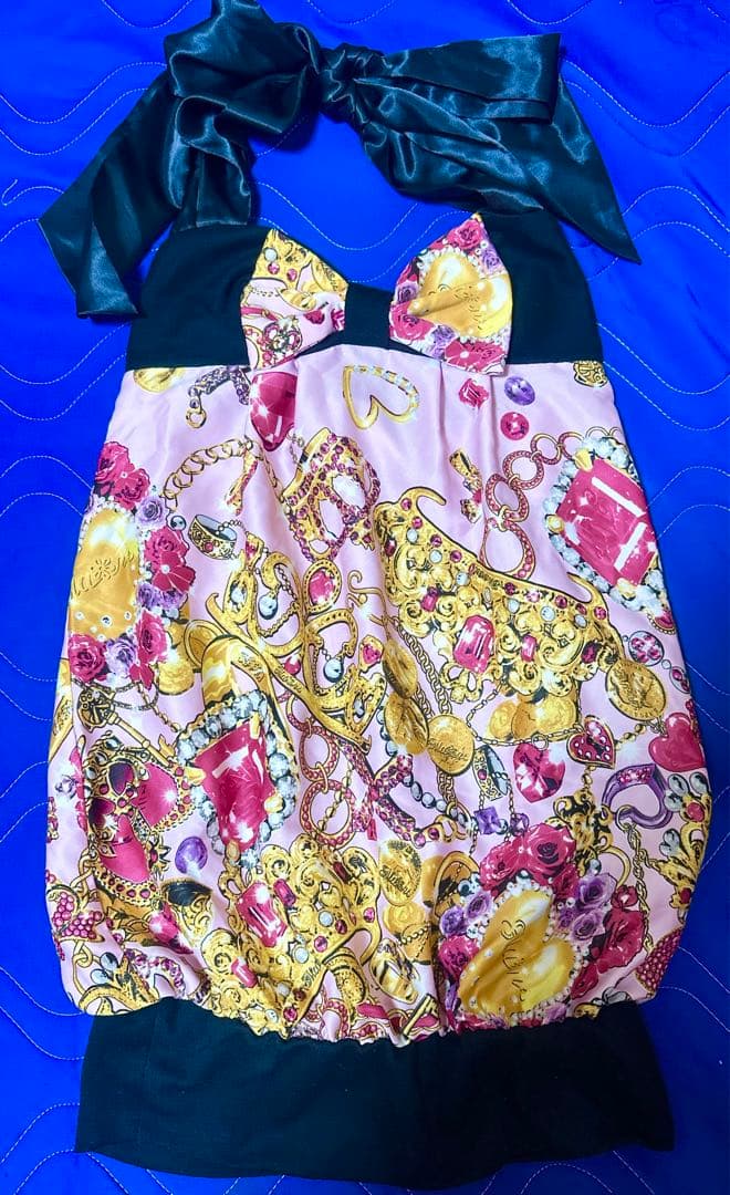 MA＊RS❤️ジュエル柄リボンワンピース 当時品 美品