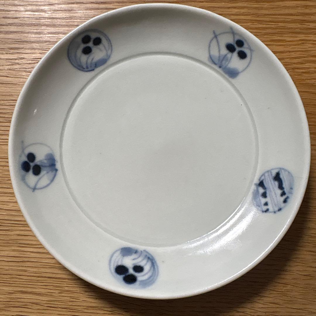 藤塚光男　染め付け蕎麦猪口　皿