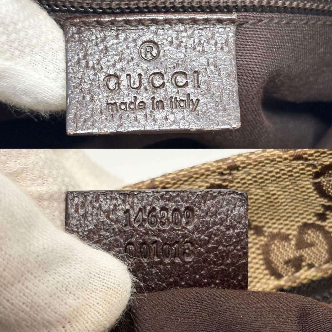 美品 ✨ グッチ シェリーライン ショルダーバッグ サコッシュ GG