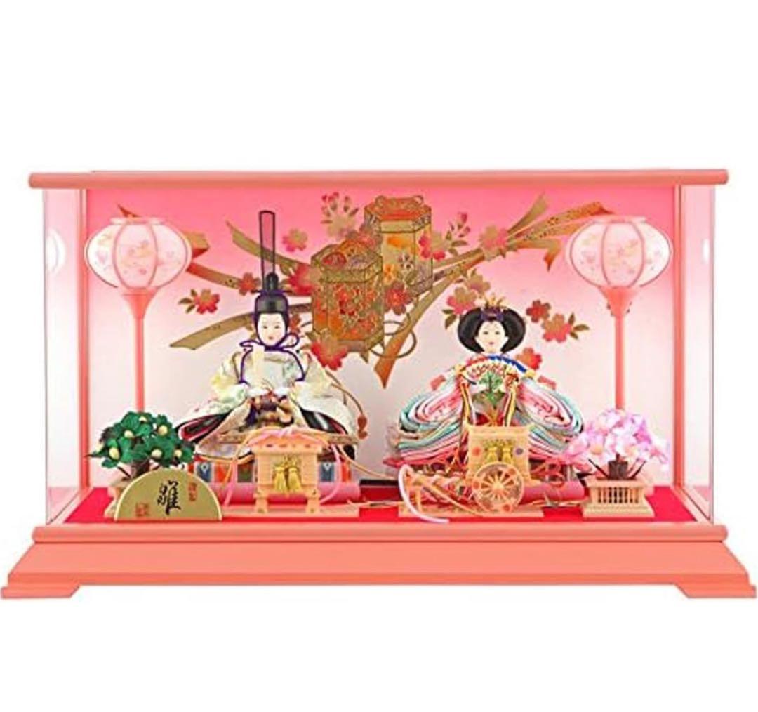 新品 雛人形 コンパクト ひな人形 雛 親王飾り 清玉作 芥子親王アクリルケース