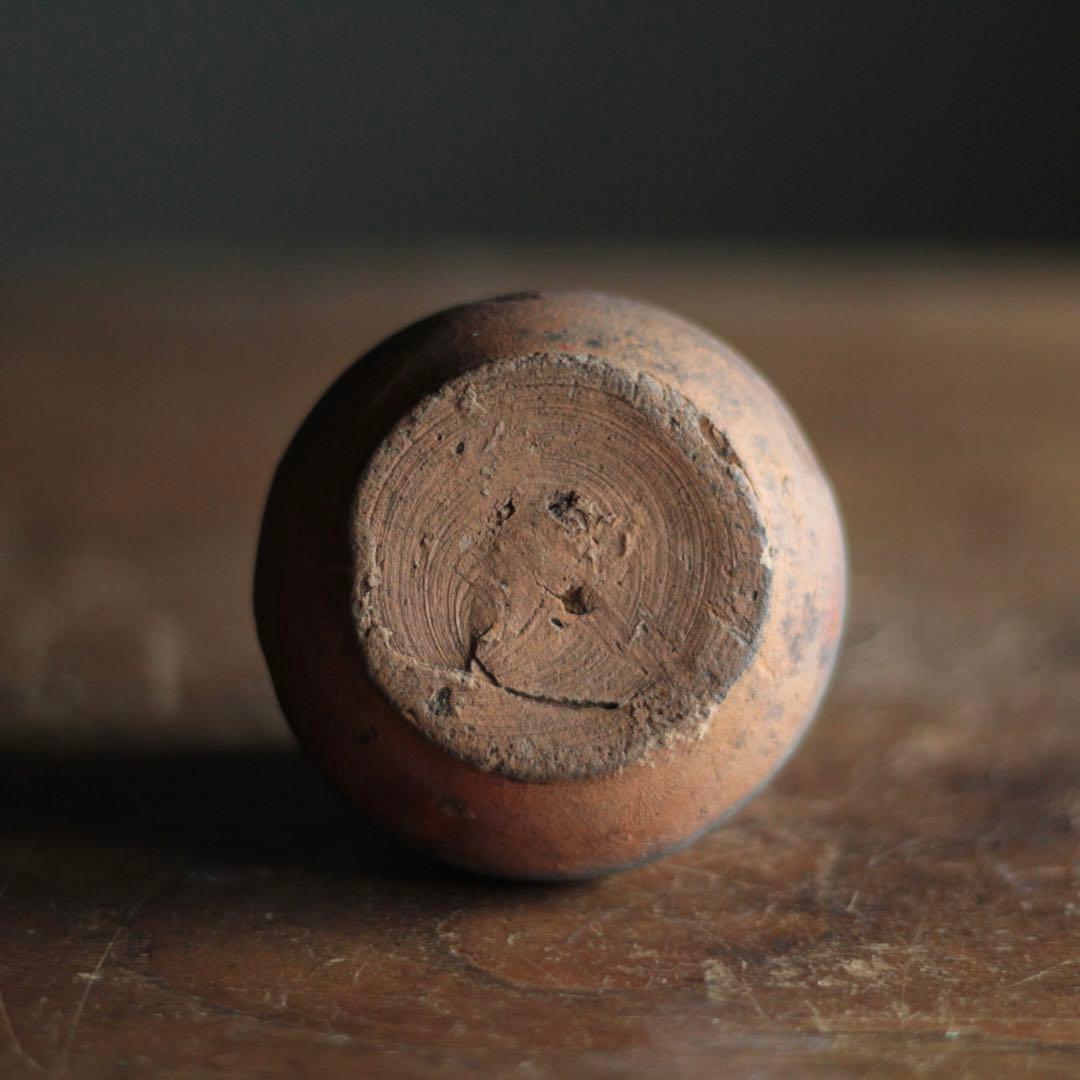 赤あがり 塩笥形 盃 ぐい呑み 小壺 古美術 古道具 アンティーク