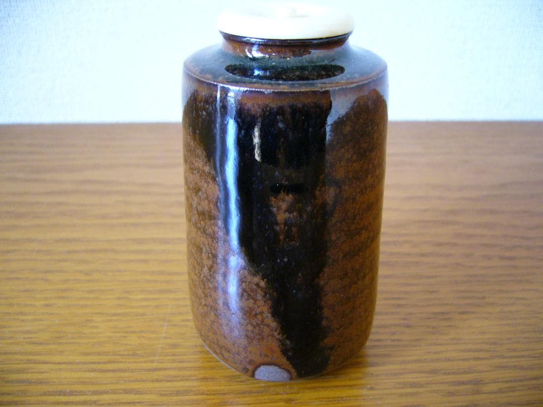 笹田有祥　茶入　出雲肩衝　茶道具　No.10