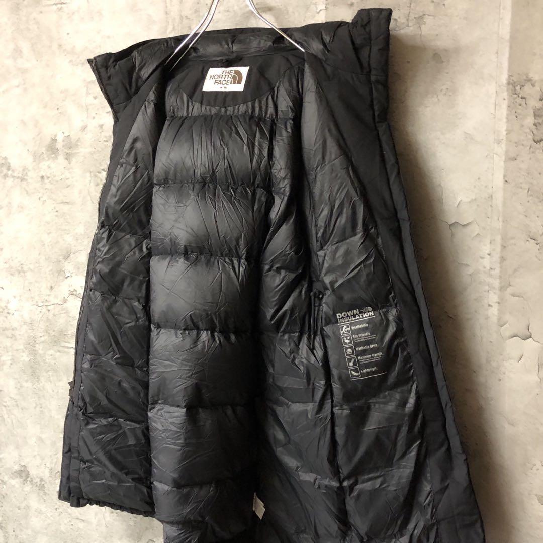 刺繍　肩ロゴ　ブラック　M ザノースフェイス　中綿　ナイロンコート