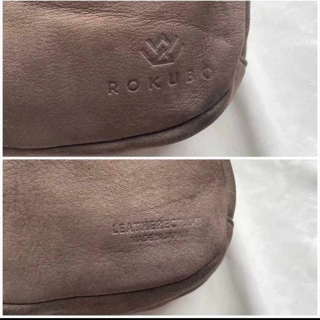 新品未使用 エゾ鹿革レザーバッグ ミニショルダーバッグ ROKUBO 一生モノ