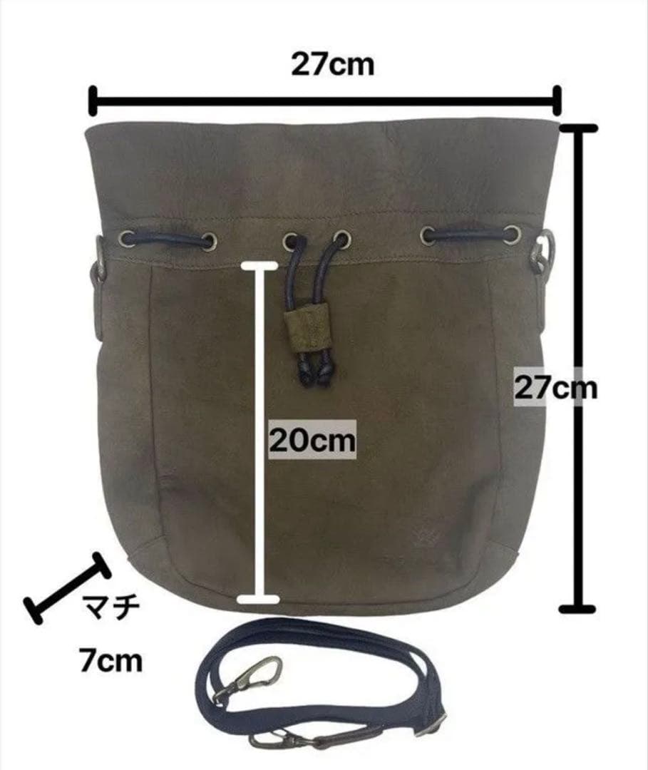 新品未使用 エゾ鹿革レザーバッグ ミニショルダーバッグ ROKUBO 一生モノ