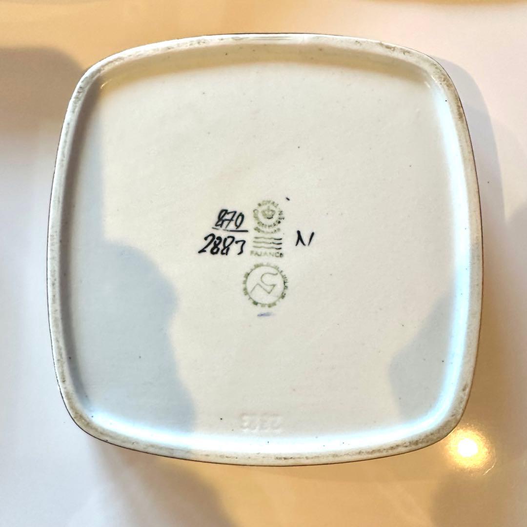 北欧ヴィンテージ　ロイヤルコペンハーゲン バッカトレイ(中)17cm 角皿