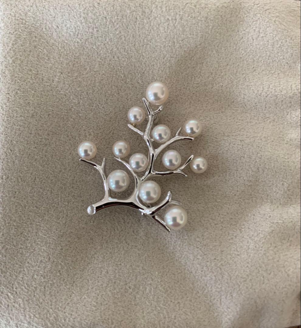 ミキモト　幸福の木ブローチ
