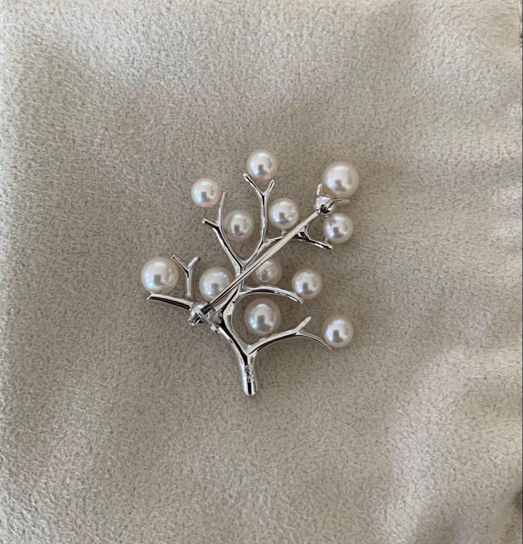 ミキモト　幸福の木ブローチ