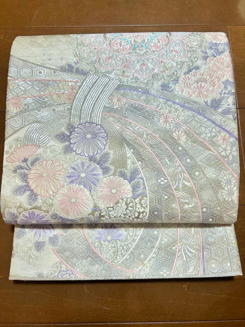 美品　水色　汕頭刺繍　正絹訪問着　フルセット4点　卒業式　入学式　七五三