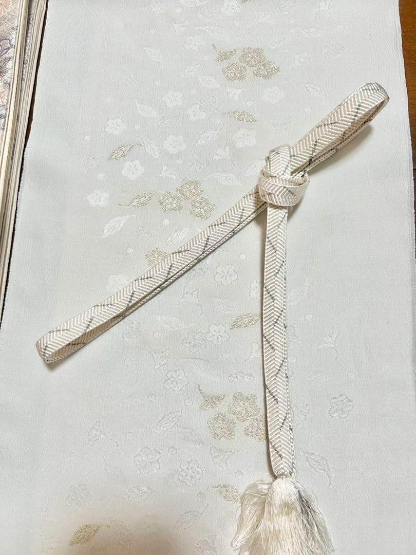 美品　水色　汕頭刺繍　正絹訪問着　フルセット4点　卒業式　入学式　七五三