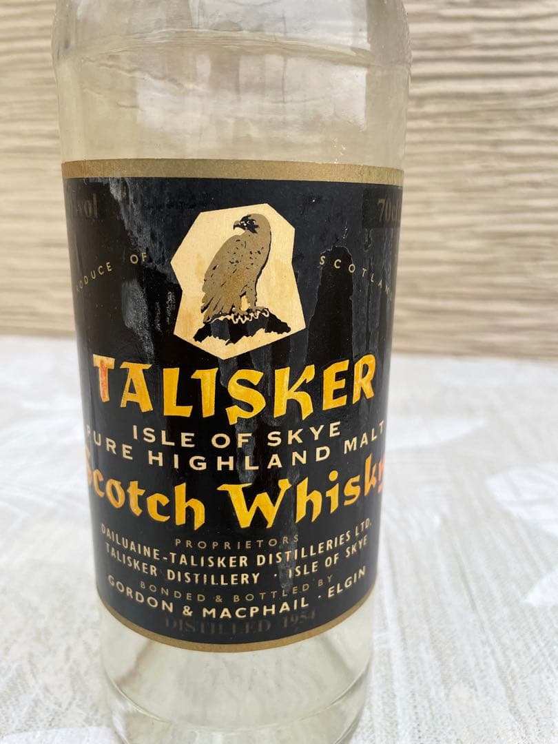 Talisker オールドラベル1954 GMイーグルラベル　空き瓶