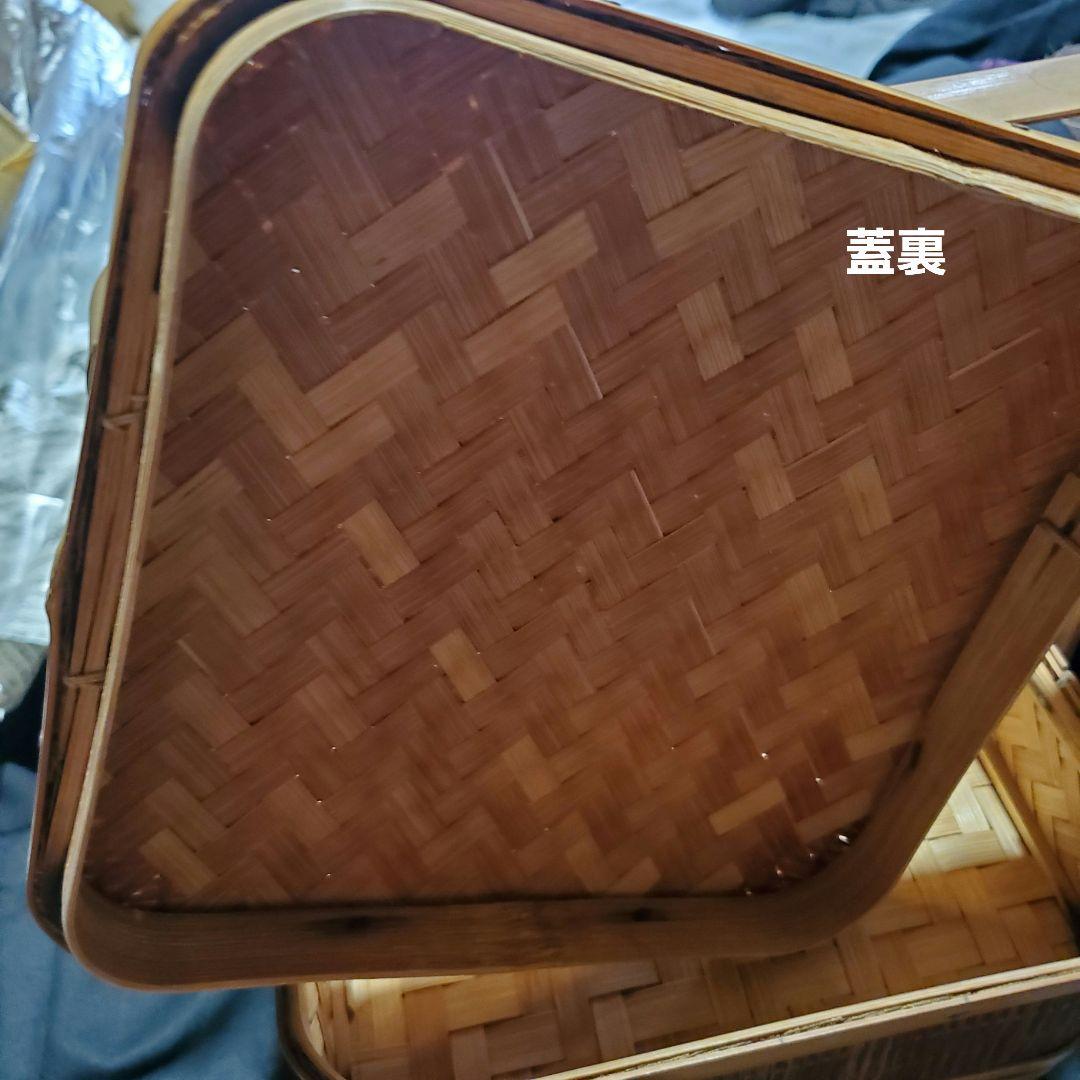 茶道具入れ、木製バスケット