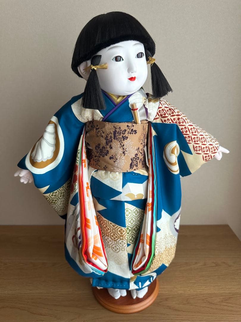 市松人形☆京人形細工司　伊東久重☆可愛い前掛け