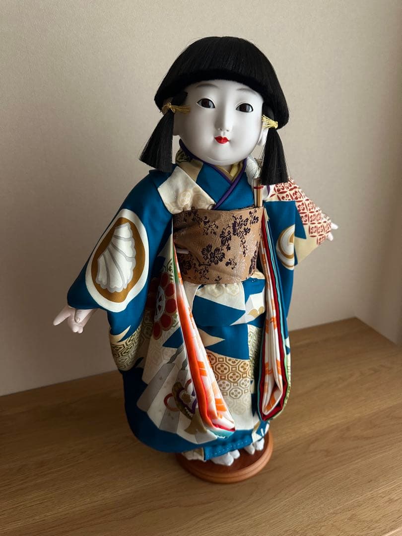 市松人形☆京人形細工司　伊東久重☆可愛い前掛け