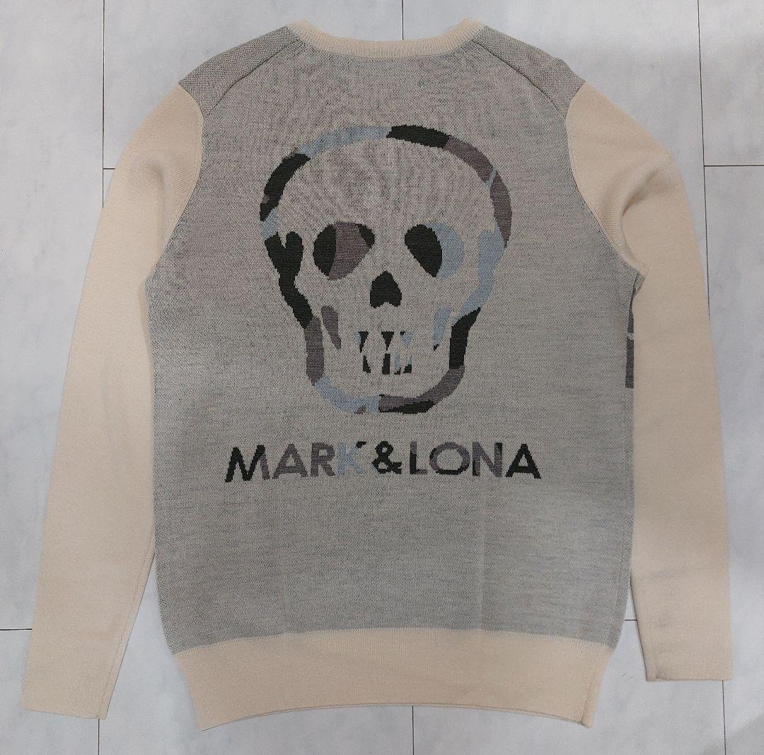 マークアンドロナ　ニット　セーター　ゴルフ　メンズ　Vネック　M　ラインストーン