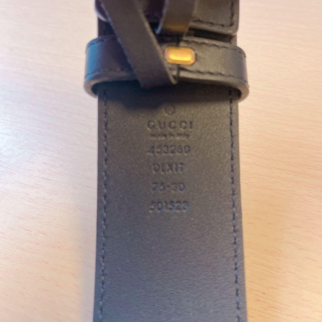 【廃盤】GUCCI パール付きGGロゴ ベルト