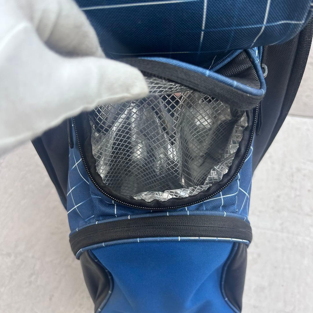 OGIO ゴルフ　キャディバッグ　ブルー　格子模様　オジオ　カード式　9.5型