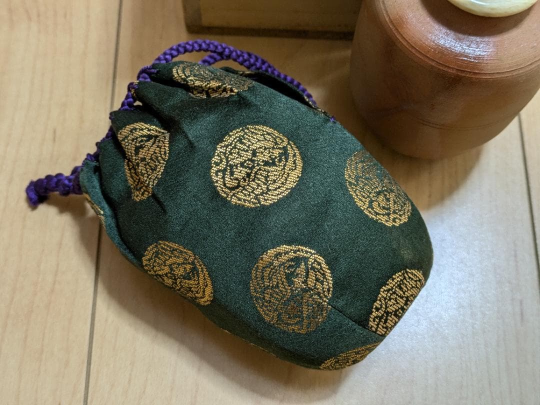 茶道 茶道具　木村陶峰作 備前焼火襷肩衝茶入　二人静