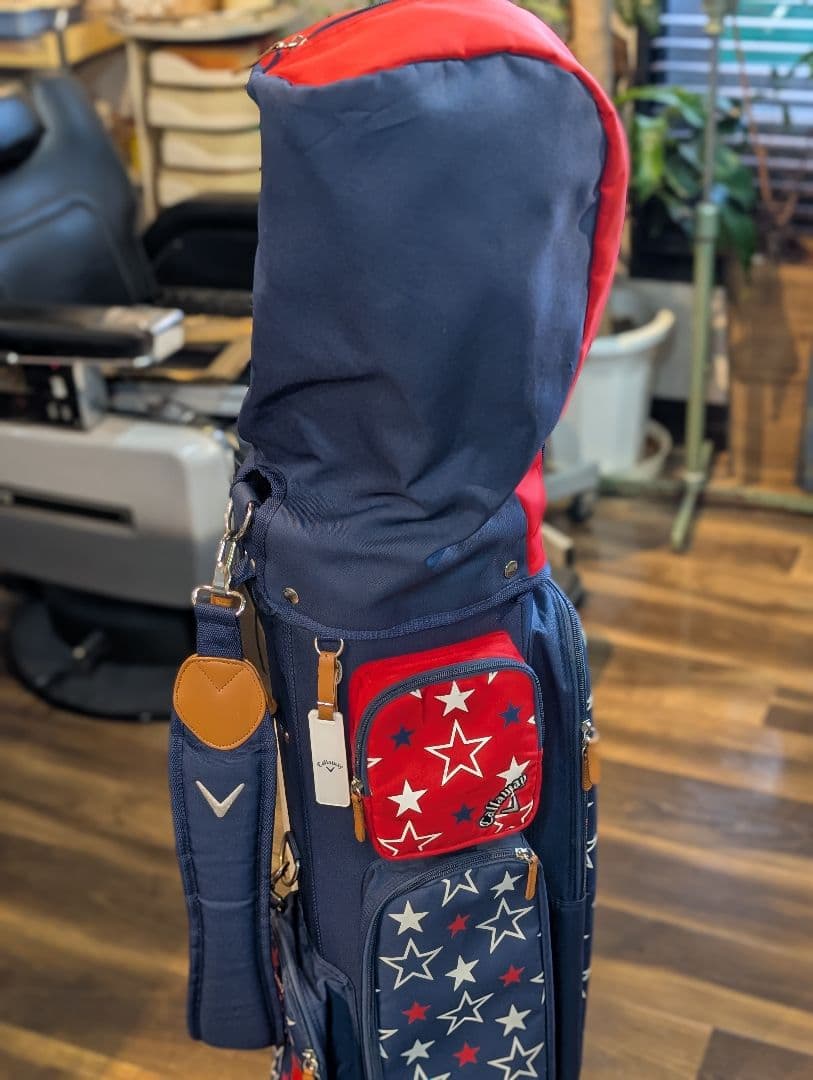 Callaway キャディバッグ 星柄 ネイビー/レッド