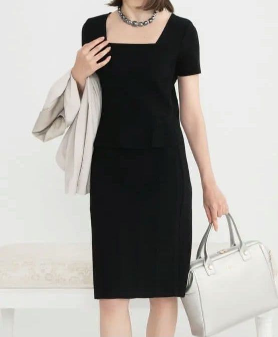 kay me ケイミー【9号】タッキングニットワンピース