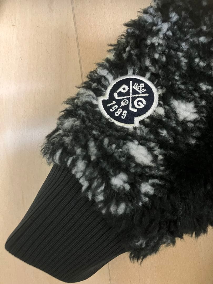 パーリーゲイツ　フリースジャケット 黒/白　サイズ５