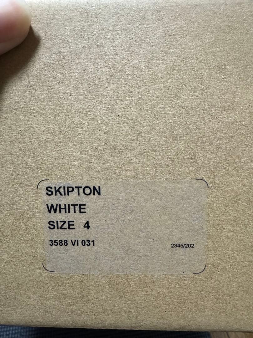 E COX ホワイトレザー ローファー　サイズ4