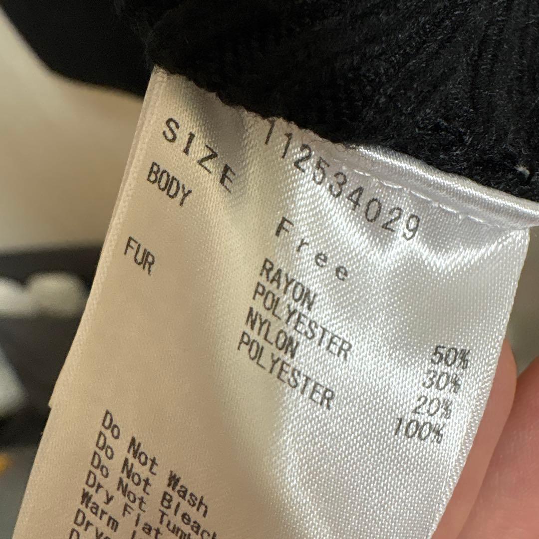 ダーリッチ リボンファーフレアニットワンピース Darich freesize