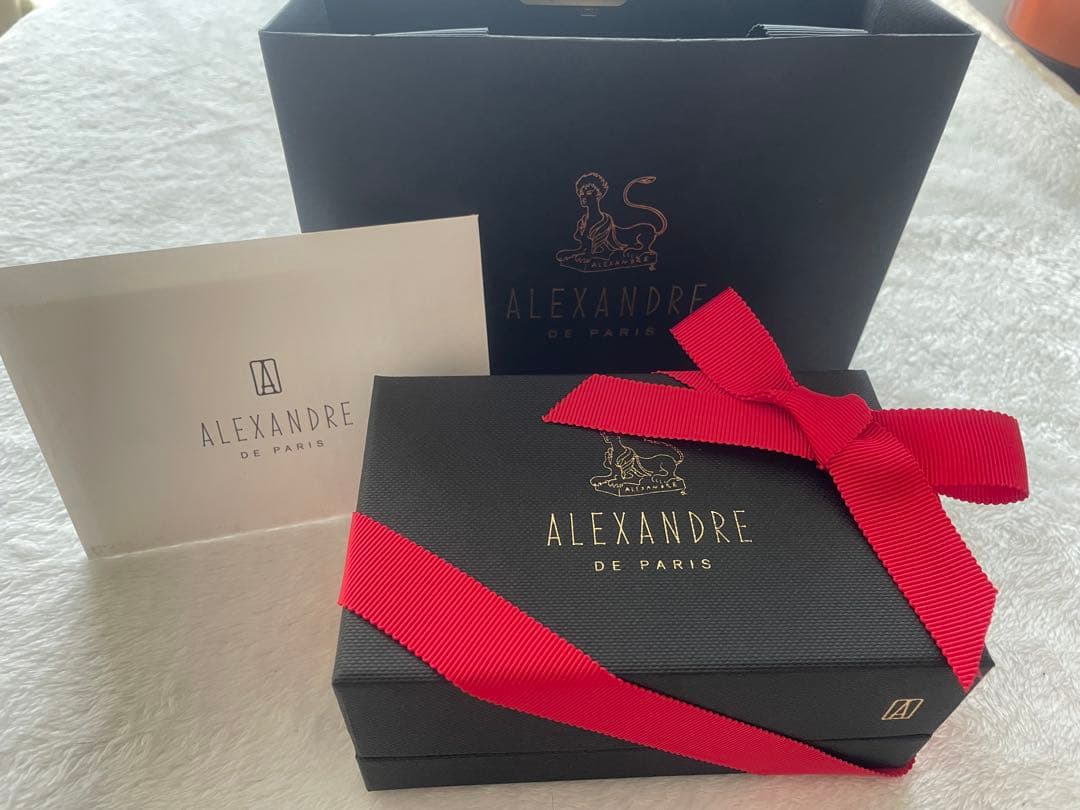 新品未使用 ALEXANDRE DE PARIS べっ甲ヘアクリップ Mサイズ