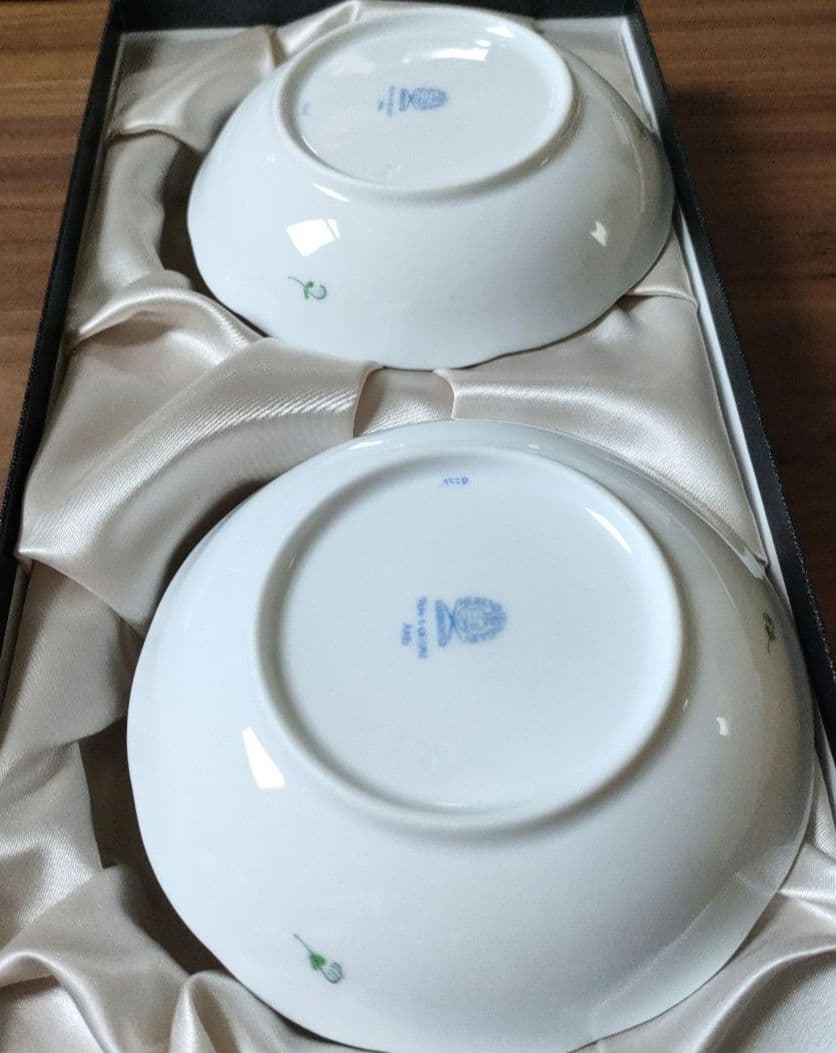 Herend 　ペアフルーツボウル　アポニーグリーン