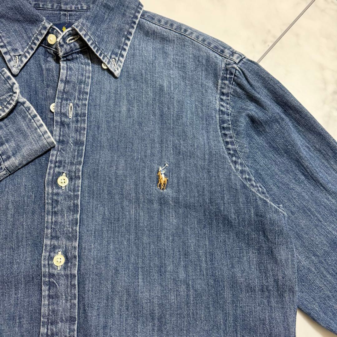 人気❣️定番　ラルフローレン　デニムシャツ　ダンガリーシャツ ポニー刺繍