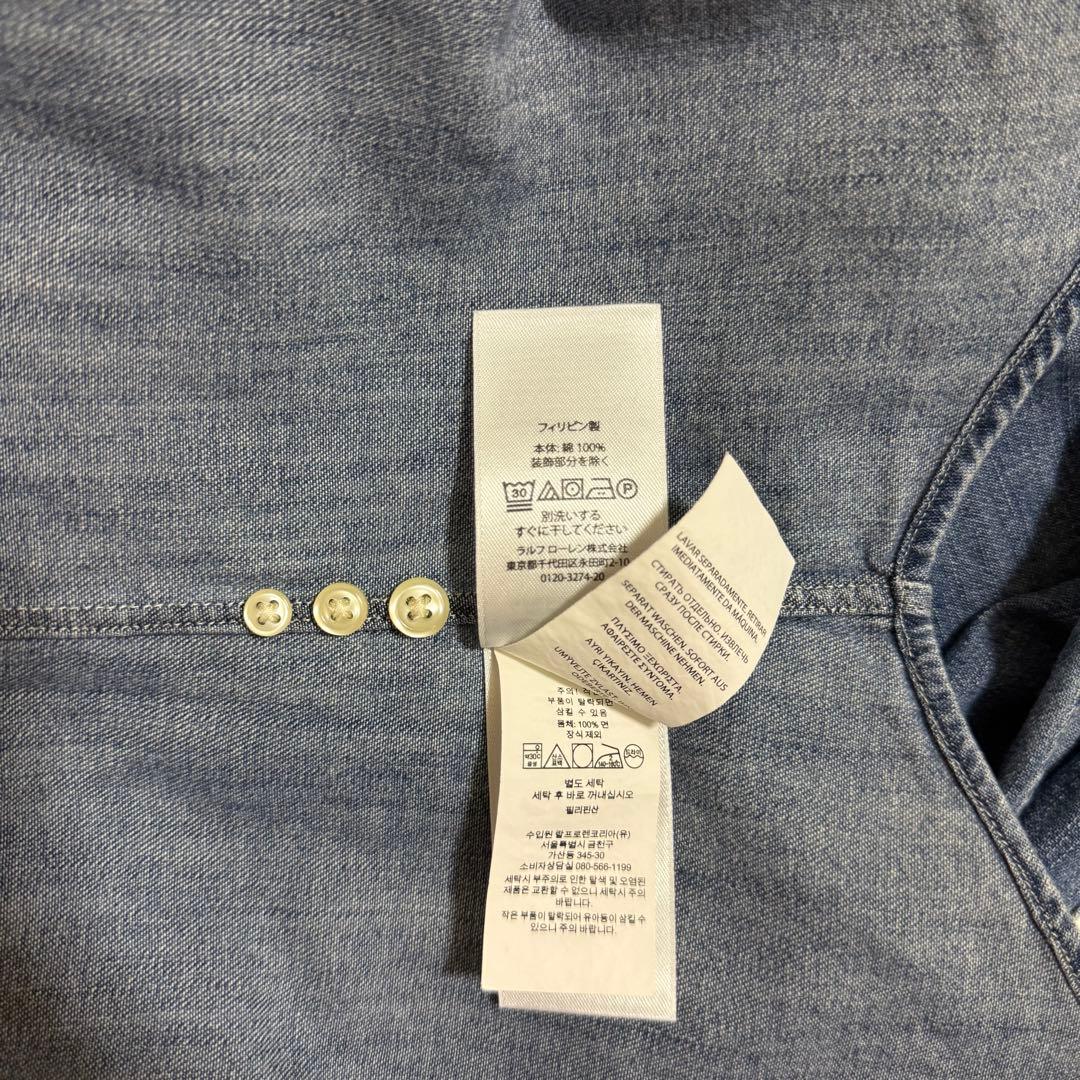 人気❣️定番　ラルフローレン　デニムシャツ　ダンガリーシャツ ポニー刺繍